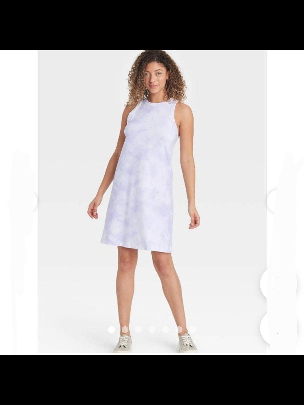 A New Day Purple/White Tie-Dye Sleeveless Dress